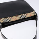 BURBERRY Shoulder Bag Leather Black Silver Auth ep9890-6