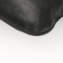 GUCCI Bamboo Shoulder Bag Leather Black Silver 0014033 Auth ep9891-16