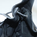 GUCCI Bamboo Shoulder Bag Leather Black Silver 0014033 Auth ep9891-18