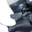 GUCCI Bamboo Shoulder Bag Leather Black Silver 0014033 Auth ep9891-12