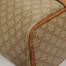 CELINE Macadam Canvas Shoulder Bag PVC Beige Gold Auth ep9897-12