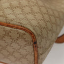 CELINE Macadam Canvas Shoulder Bag PVC Beige Gold Auth ep9897-15