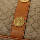 CELINE Macadam Canvas Shoulder Bag PVC Beige Gold Auth ep9897-16