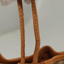 CELINE Macadam Canvas Shoulder Bag PVC Beige Gold Auth ep9897-18