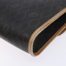 Christian Dior Honeycomb Canvas Chain Shoulder Bag PVC Black Gold Auth ep9904-12