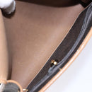 Christian Dior Honeycomb Canvas Chain Shoulder Bag PVC Black Gold Auth ep9904-18