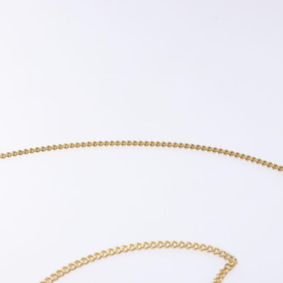 Christian Dior Honeycomb Canvas Chain Schoudertas PVC Zwart Goud Auth ep9904