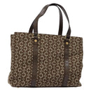CELINE C Macadam Canvas Hand Bag Brown Gold Auth ep9908-1
