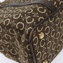 CELINE C Macadam Canvas Hand Bag Brown Gold Auth ep9908-13