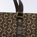 CELINE C Macadam Canvas Hand Bag Brown Gold Auth ep9908-14