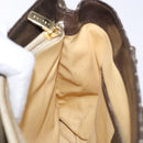CELINE C Macadam Canvas Hand Bag Brown Gold Auth ep9908-18