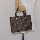 CELINE C Macadam Canvas Hand Bag Brown Gold Auth ep9908-24