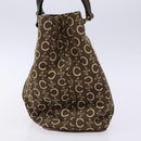 CELINE C Macadam Canvas Hand Bag Brown Gold Auth ep9908-4