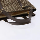 CELINE C Macadam Canvas Hand Bag Brown Gold Auth ep9908-7