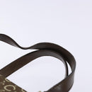 CELINE C Macadam Canvas Hand Bag Brown Gold Auth ep9908-8