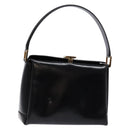 GUCCI Hand Bag Leather Black Gold 000 1448 1269 Auth ep9909-1