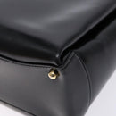 GUCCI Hand Bag Leather Black Gold 000 1448 1269 Auth ep9909-8
