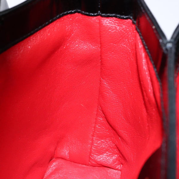 GUCCI Hand Bag Leather Black Gold 000 1448 1269 Auth ep9909