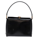 GUCCI Hand Bag Leather Black Gold 000 1448 1269 Auth ep9909-13