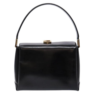 GUCCI Hand Bag Leather Black Gold 000 1448 1269 Auth ep9909 - 0