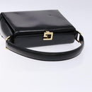 GUCCI Hand Bag Leather Black Gold 000 1448 1269 Auth ep9909-7