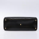 GUCCI Hand Bag Leather Black Gold 000 1448 1269 Auth ep9909-5