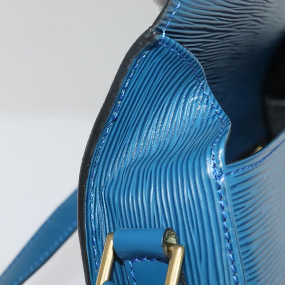 LOUIS VUITTON Epi Saint Cloud GM Shoulder Bag Toledo Blue M52195 LV Auth ep9912