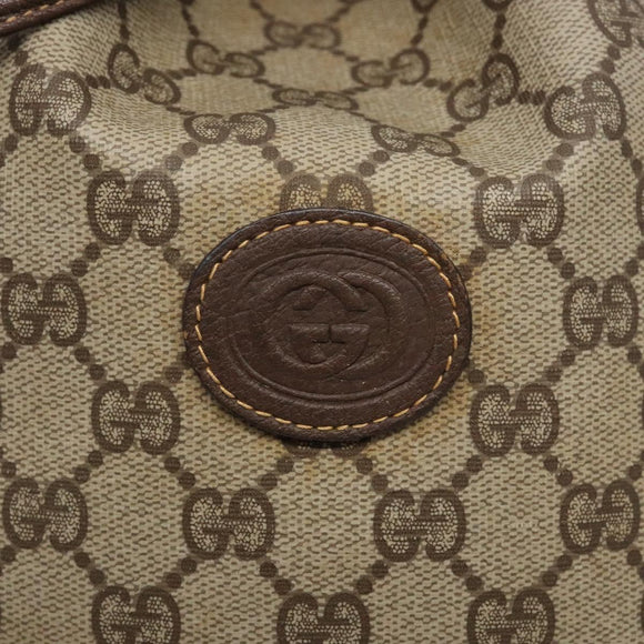 GUCCI GG Supreme Web Sherry Line Bag PVC Beige Gold 001 58 0933 Auth ep9913