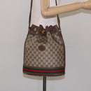 GUCCI GG Supreme Web Sherry Line Bag PVC Beige Gold 001 58 0933 Auth ep9913-22