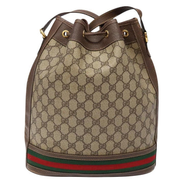 GUCCI GG Supreme Web Sherry Line Bag PVC Beige Gold 001 58 0933 Auth ep9913 - 0