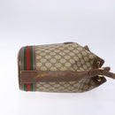GUCCI GG Supreme Web Sherry Line Bag PVC Beige Gold 001 58 0933 Auth ep9913-3