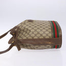 GUCCI GG Supreme Web Sherry Line Bag PVC Beige Gold 001 58 0933 Auth ep9913-4