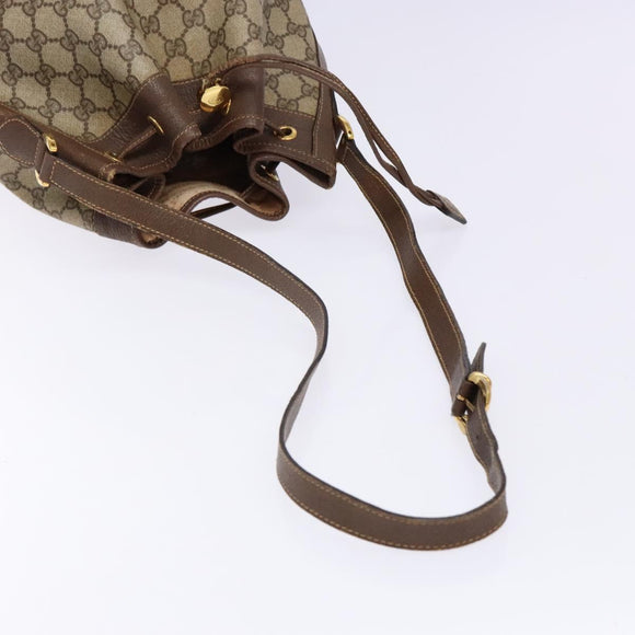 GUCCI GG Supreme Web Sherry Line Bag PVC Beige Gold 001 58 0933 Auth ep9913