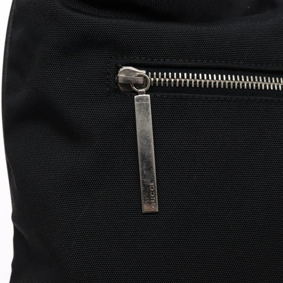 GUCCI Shoulder Bag Canvas Black Silver 001 4021 Auth ep9915