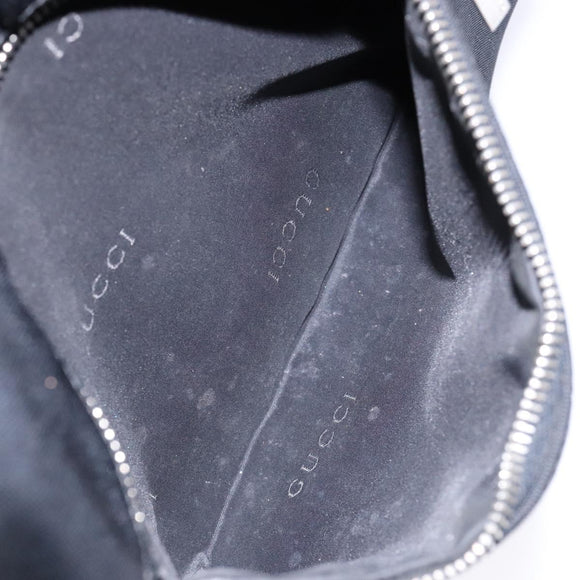 GUCCI Shoulder Bag Canvas Black Silver 001 4021 Auth ep9915