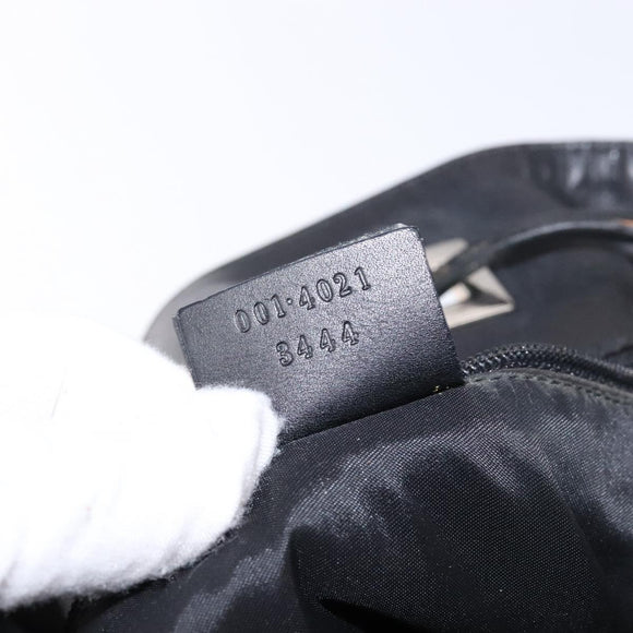 GUCCI Shoulder Bag Canvas Black Silver 001 4021 Auth ep9915