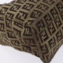FENDI Zucchino Canvas Hand Bag Beige Brown Auth ep9916-15