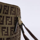 FENDI Zucchino Canvas Hand Bag Beige Brown Auth ep9916-10