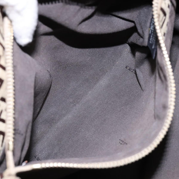 FENDI Zucchino Canvas Hand Bag Beige Brown Auth ep9916