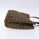 FENDI Zucchino Canvas Hand Bag Beige Brown Auth ep9916-3