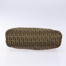 FENDI Zucchino Canvas Hand Bag Beige Brown Auth ep9916-5