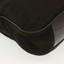 GUCCI Bamboo Hand Bag Nylon 2way Brown Silver 001 2113 1577 Auth ep9917-16