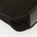 GUCCI Bamboo Hand Bag Nylon 2way Brown Silver 001 2113 1577 Auth ep9917-18