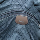 GUCCI Bamboo Hand Bag Nylon 2way Brown Silver 001 2113 1577 Auth ep9917-20