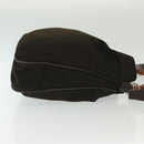 GUCCI Bamboo Hand Bag Nylon 2way Brown Silver 001 2113 1577 Auth ep9917-3