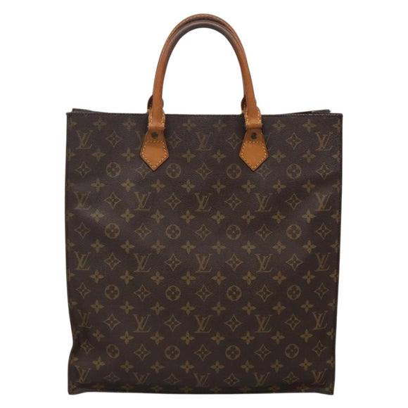 LOUIS VUITTON Monogram Sac Plat Hand Bag M51140 LV Auth ep9919