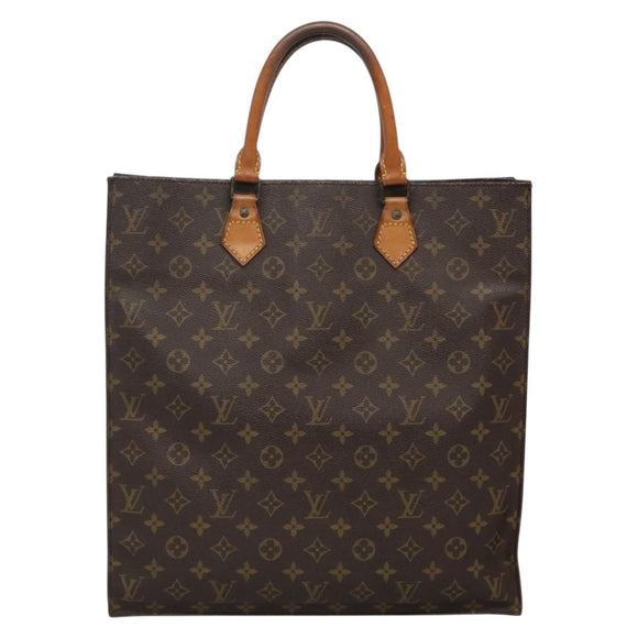 LOUIS VUITTON Monogram Sac Plat Hand Bag M51140 LV Auth ep9919