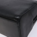 BURBERRY Hand Bag Leather Black Gold Auth ep9924-9