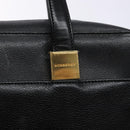 BURBERRY Hand Bag Leather Black Gold Auth ep9924-10