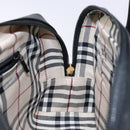 BURBERRY Hand Bag Leather Black Gold Auth ep9924-19